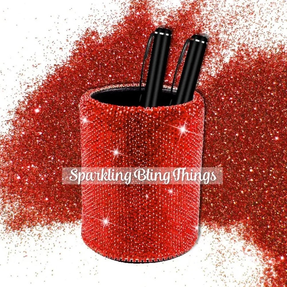 NEW Sparkling Bling Swarovski Crystal Rhinestone Desk Set: Black +Gift! - Picture 8 of 16